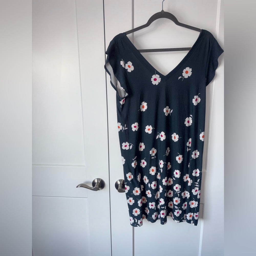 LOFT Blue and White Patterned Dress